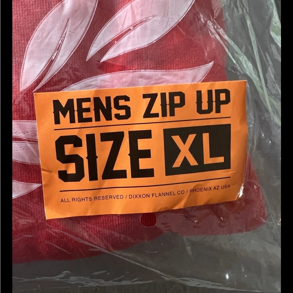 NEW Dixxon Flannel Co Zip-Up Hoodie Sweatshirt Men’s XL Red Streetwear - Picture 3 of 3